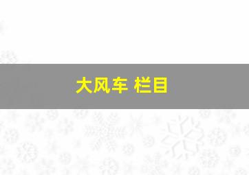 大风车 栏目